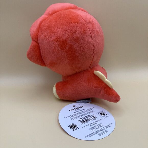 LINE FRIENDS Jungle Brown Teddy Bear in Red Dinosaur Costume 14" Plush NWT - Picture 3 of 7